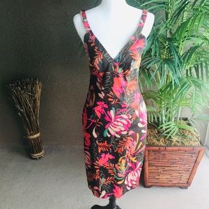 David Meister SZ 10 Pretty Tropical Dress